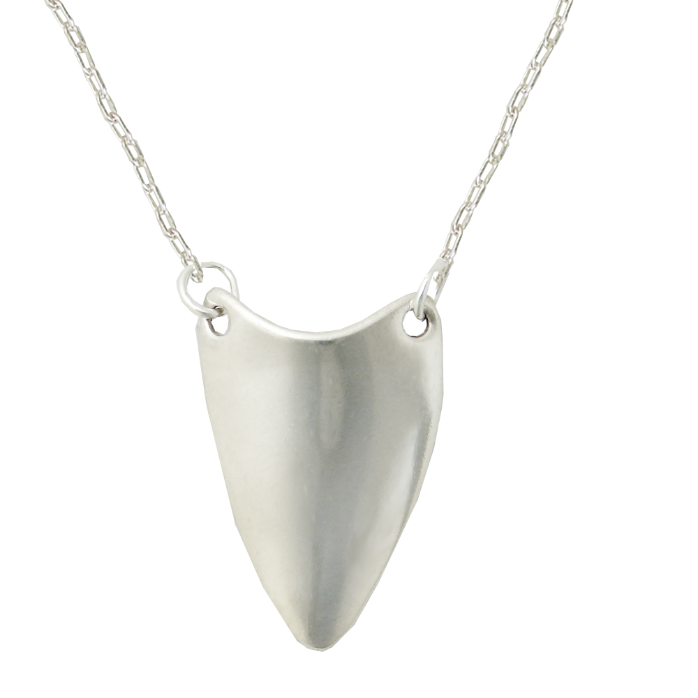 Sterling Silver Short Dragons Tooth Aromatherapy Pendant Necklace