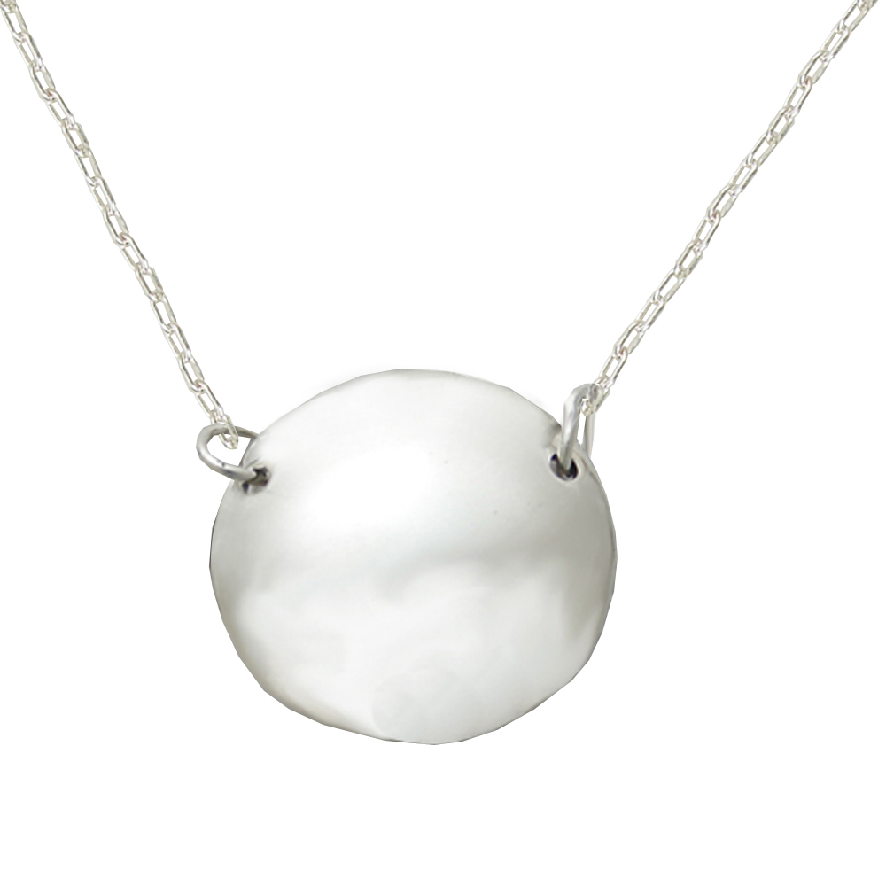 Sterling Silver Round Aromatherapy Pendant Necklace