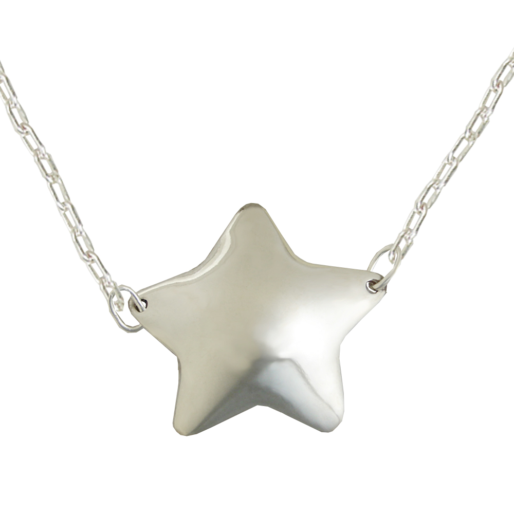 Sterling Silver Wishing Star Aromatherapy Pendant Necklace