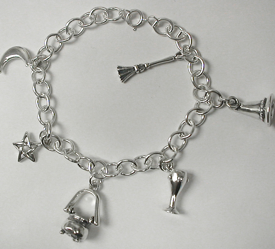 Sterling Silver Charm Bracelet With the "Tools of the Trade"