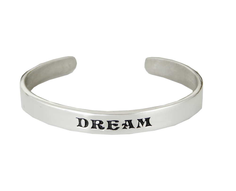 Sterling Silver Dream Message Cuff Bracelet