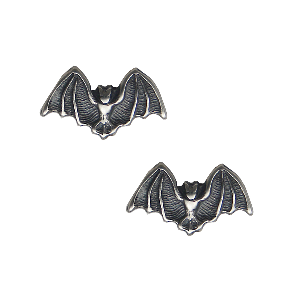 Sterling Silver Little Bat Post Stud Earrings