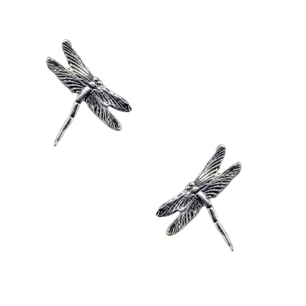 Sterling Silver Petite Dragonflies Post Stud Earrings