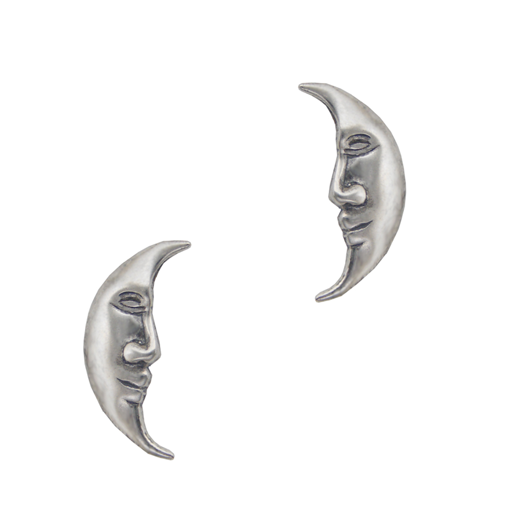 Sterling Silver Little Moons Post Stud Earrings