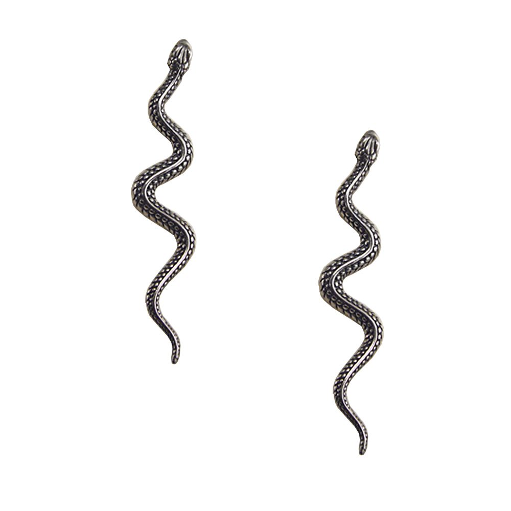 Sterling Silver Snake Post Stud Earrings