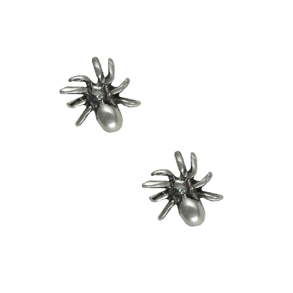 Sterling Silver Spider Post Stud Earrings