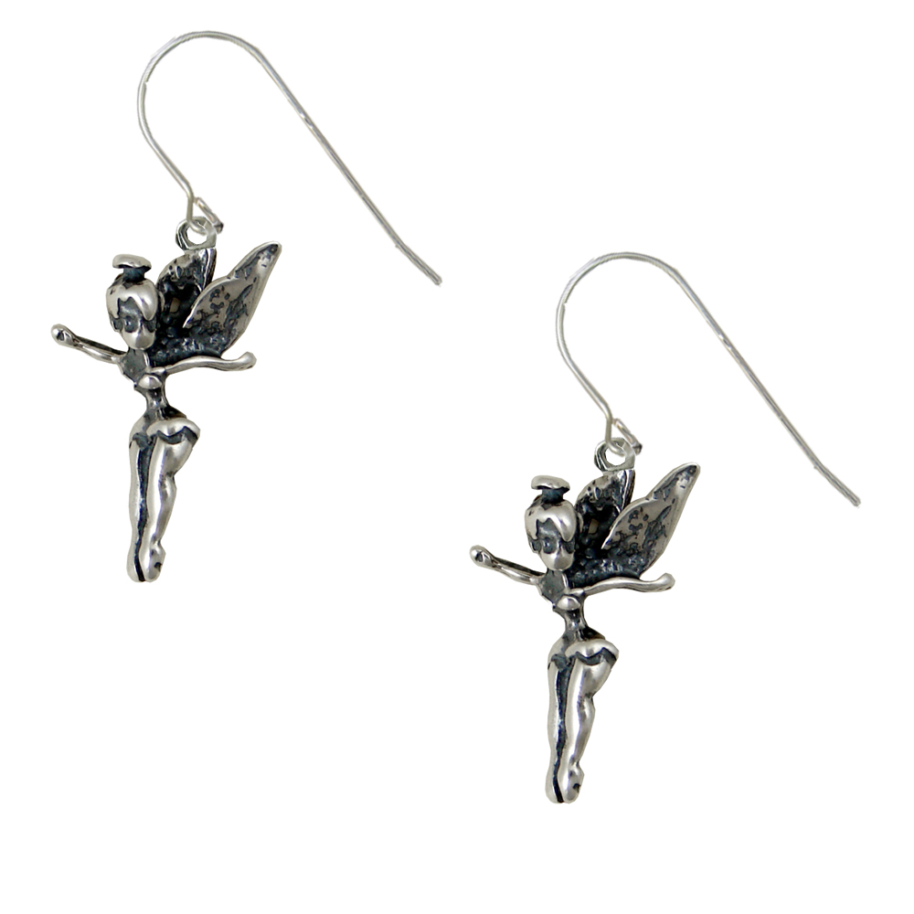 Sterling Silver Fairy Drop Dangle Earrings