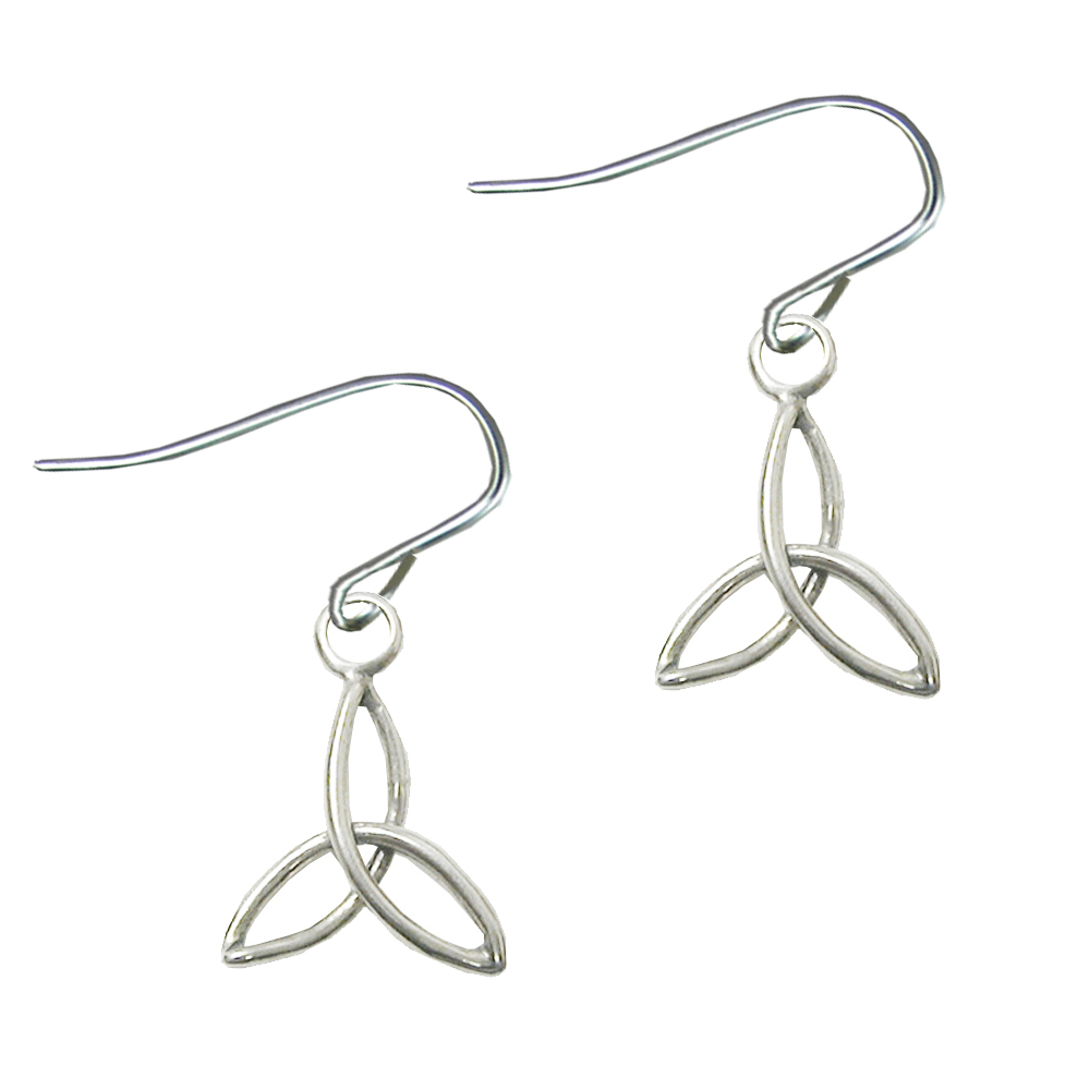 Sterling Silver Little Lover's Celtic Triquetra Trinity Knot Drop Dangle Earrings