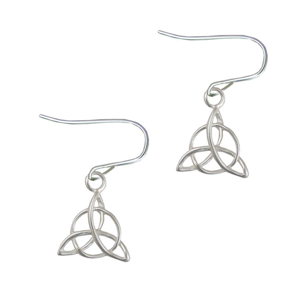 Sterling Silver Celtic Knot Drop Dangle Earrings