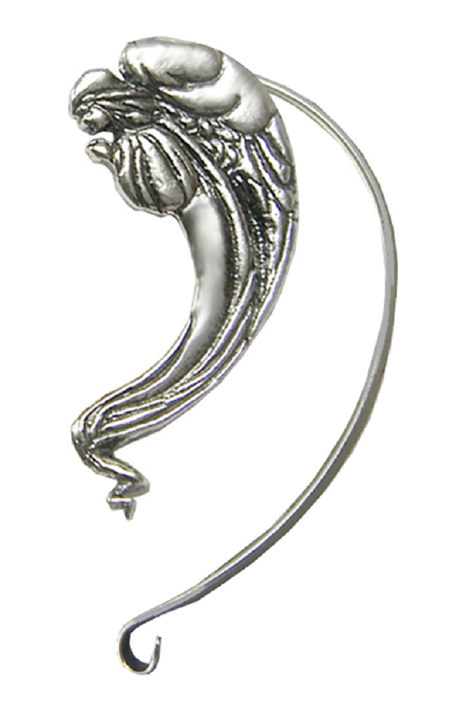 Sterling Silver Whispering Angel Left Only Ear Cuff Wrap
