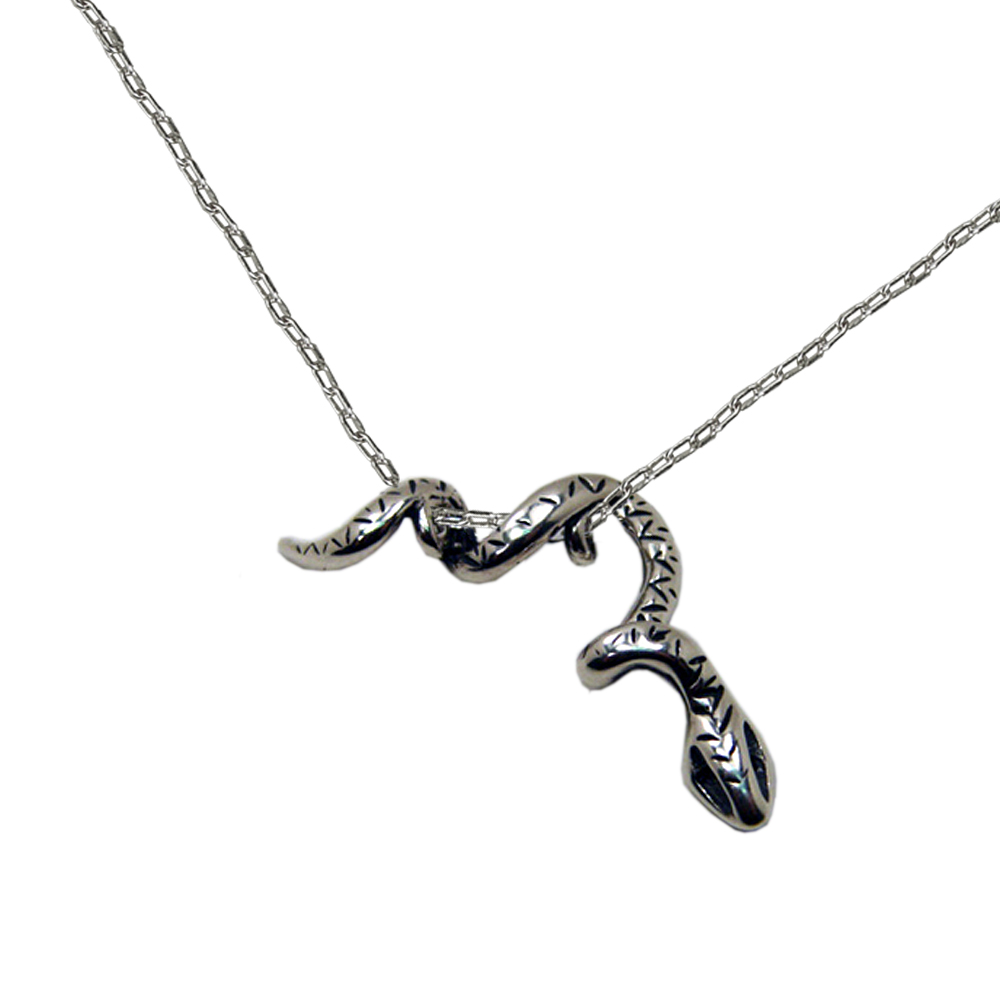 Sterling Silver Petite Snake Necklace