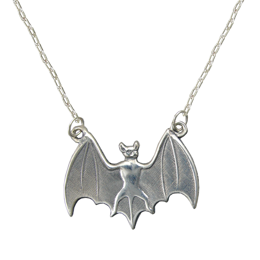 Sterling Silver Little Bat Necklace