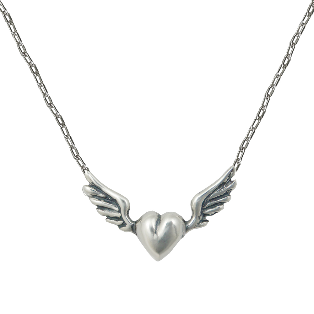 Sterling Silver Give Your Heart Wings Necklace