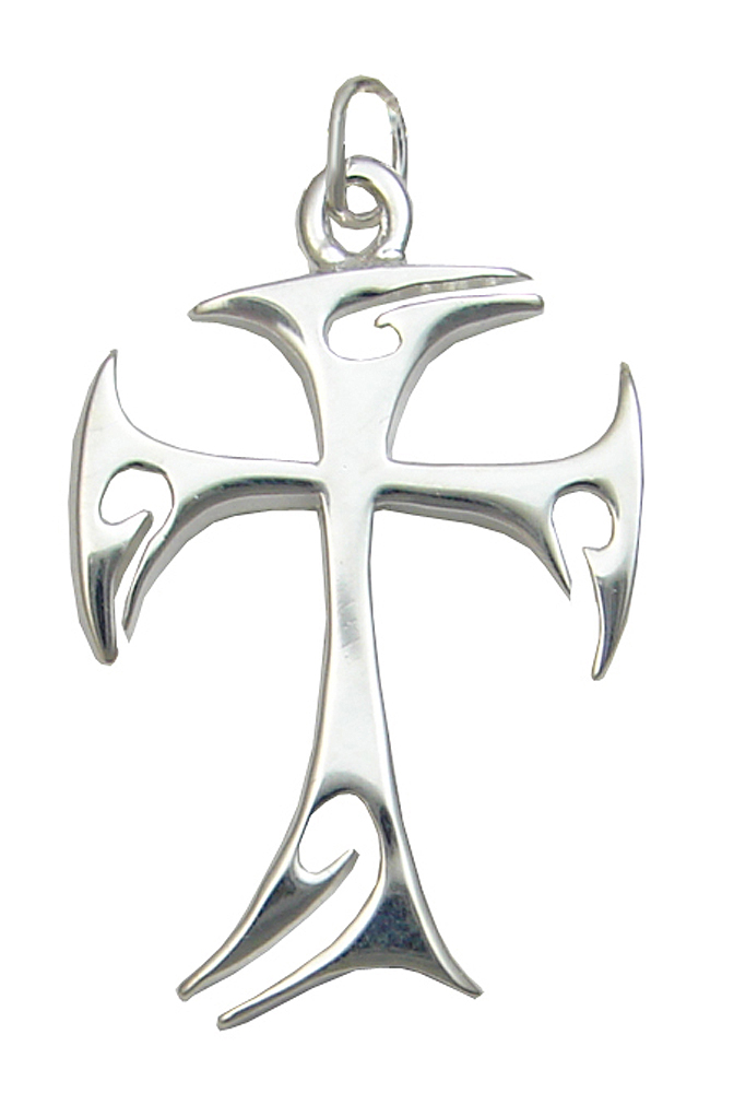 Sterling Silver Small Tattoo Style Cross Charm