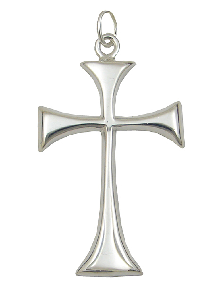 Sterling Silver Tapered Cross Charm