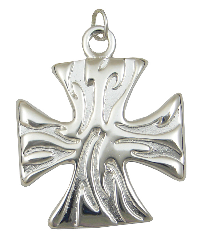 Sterling Silver Decorative Royal Prince's Cross Charm