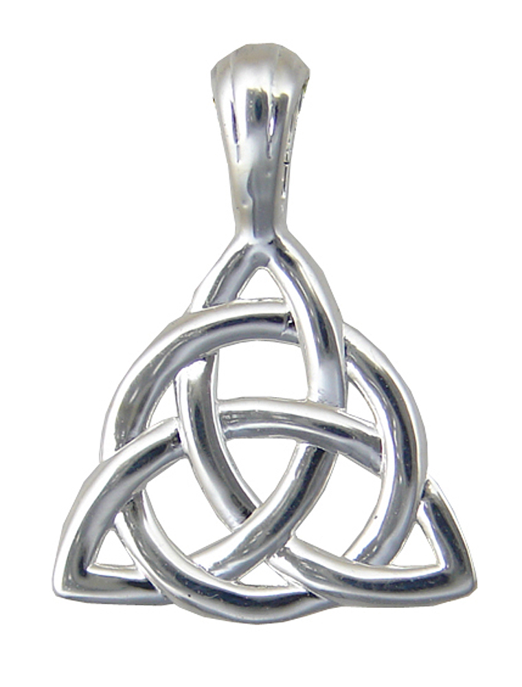 Sterling Silver Love Honor Protect Celtic Triquetra Trinity Knot Pendant