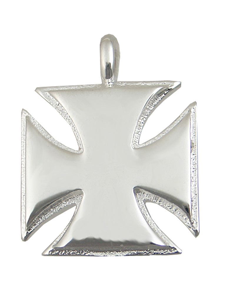 Sterling Silver Medium Iron Cross Pendant