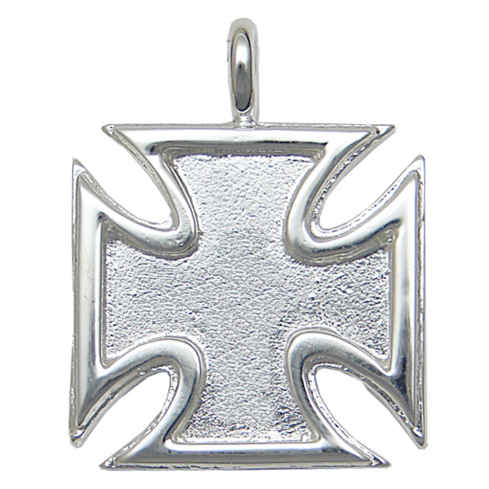 Sterling Silver Iron Cross Pendant