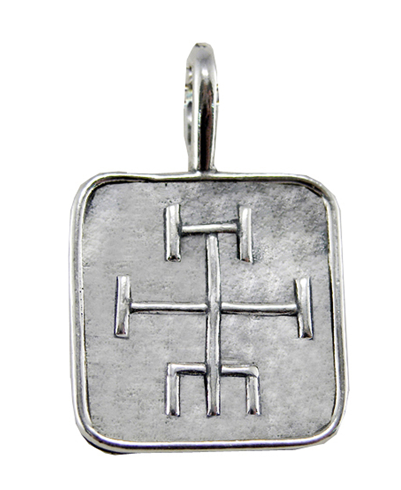 Sterling Silver Guardian Bind Rune Pendant