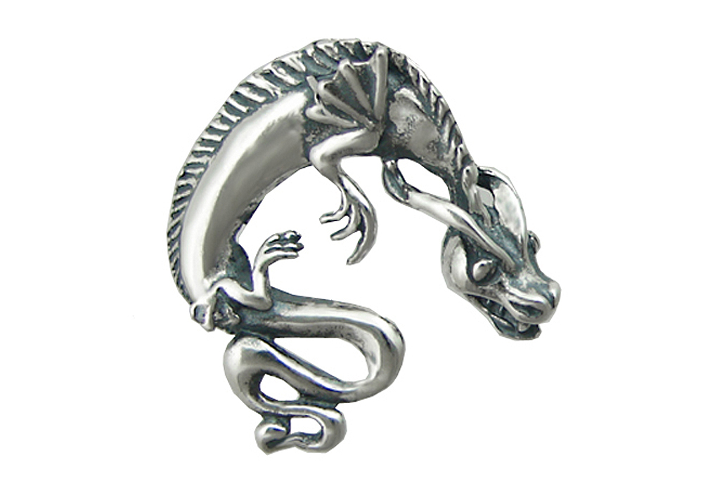 Sterling Silver Mischievous Little Dragon Pendant