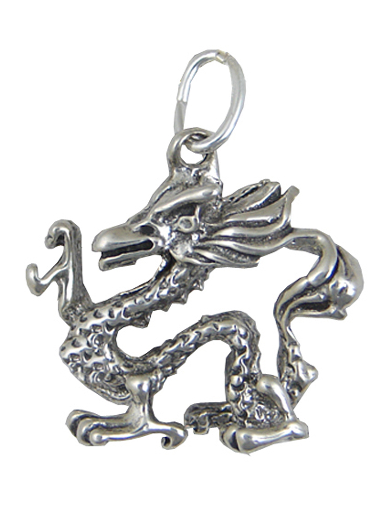 Sterling Silver Oriental Dragon Charm