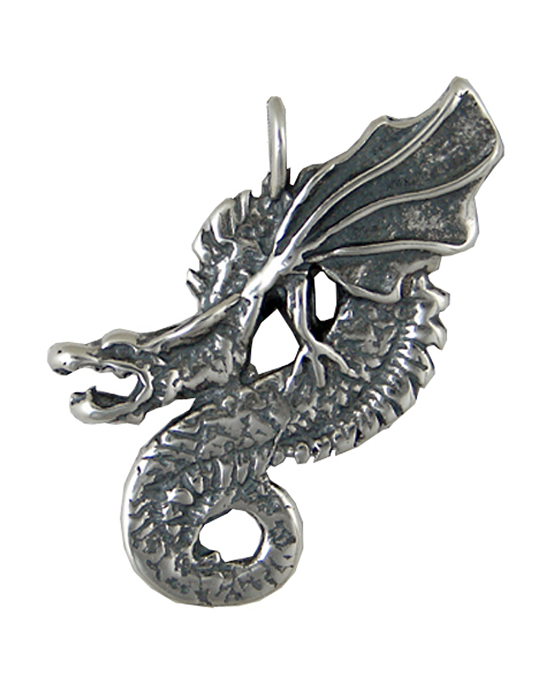 Sterling Silver Wyvern Dragon Pendant