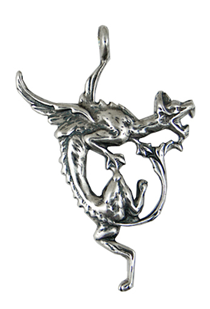 Sterling Silver Dragon Pendant of the Southern Skies