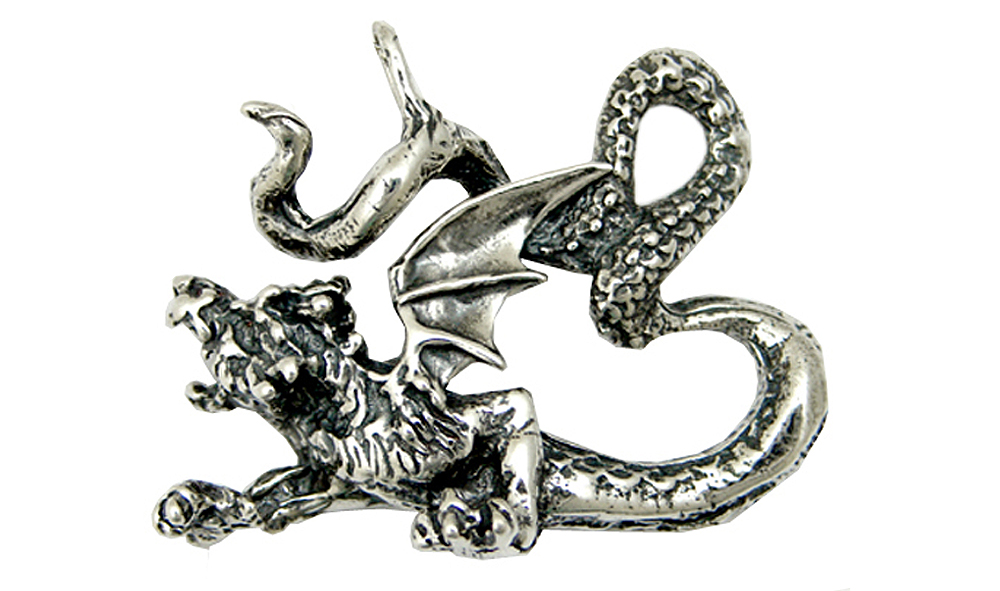 Sterling Silver Dragon Pendant of the Queen's Treasures
