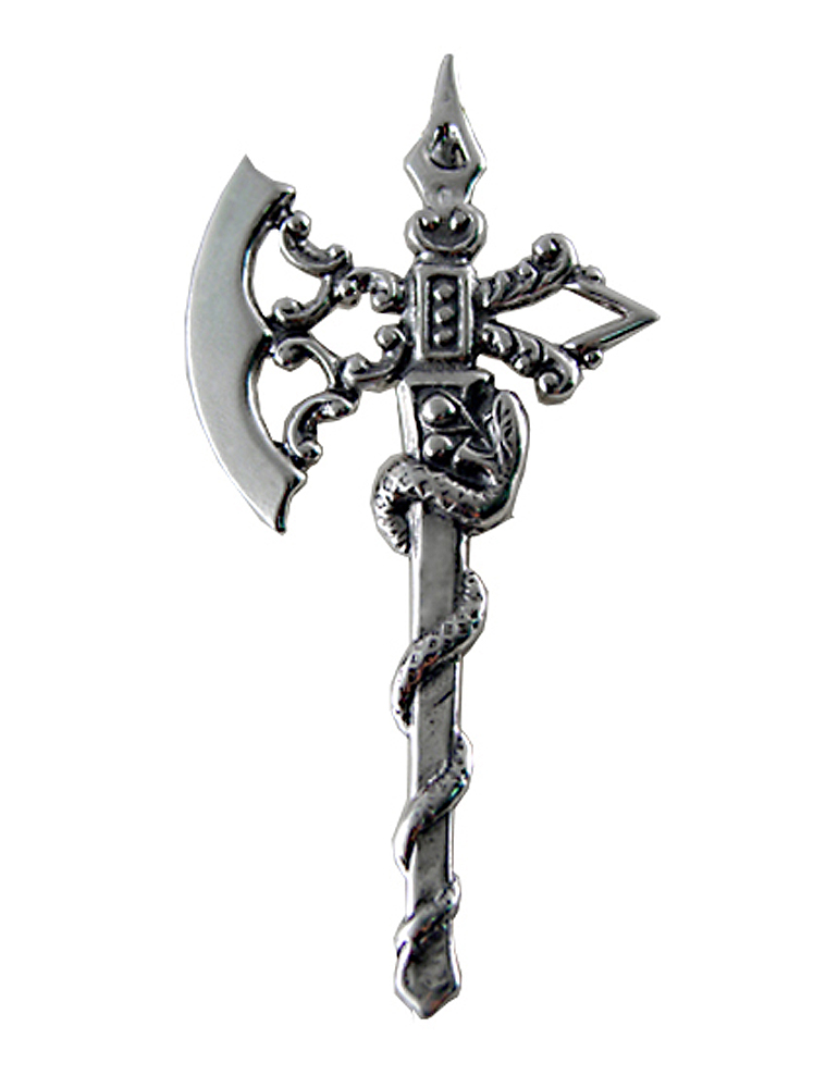 Sterling Silver Enchanted Battle Axe Pendant