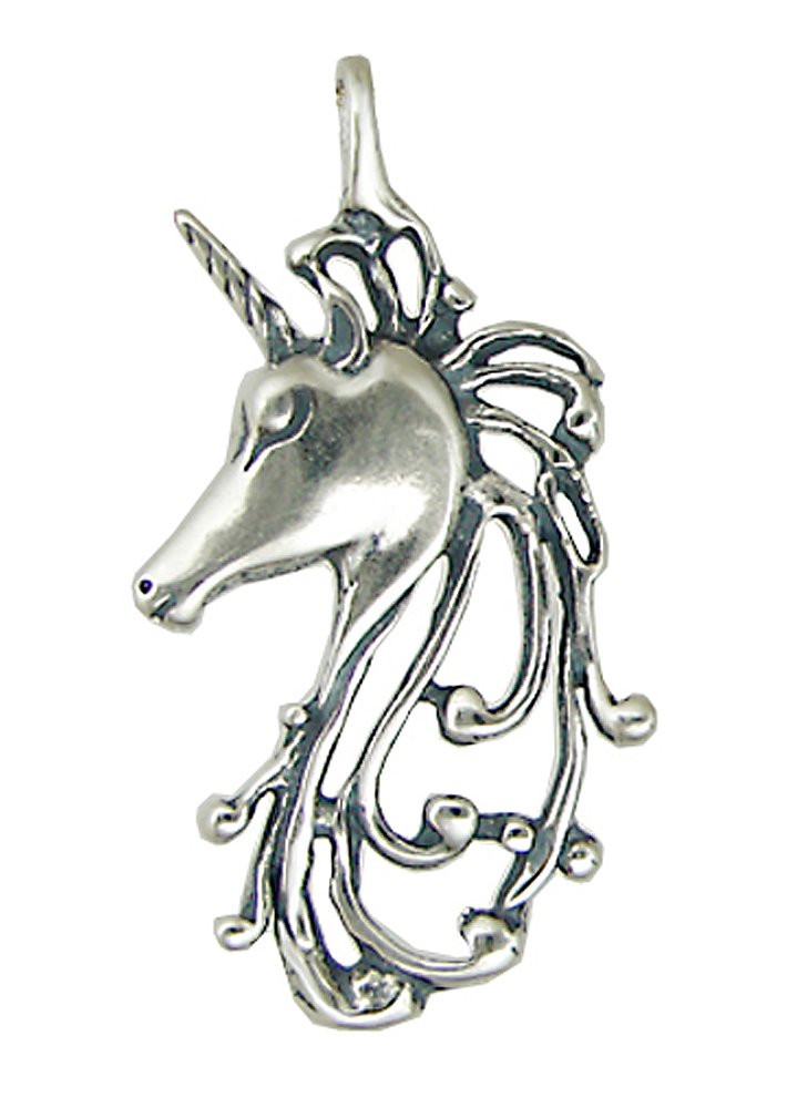 Sterling Silver Unicorn of the Morning Sun Pendant