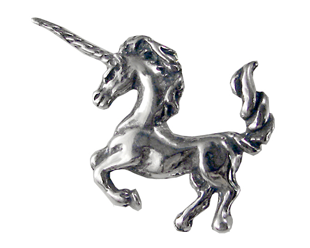 Sterling Silver Dancing Unicorn Pendant