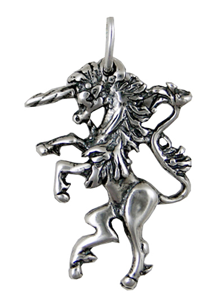 Sterling Silver Rampant Unicorn Charm