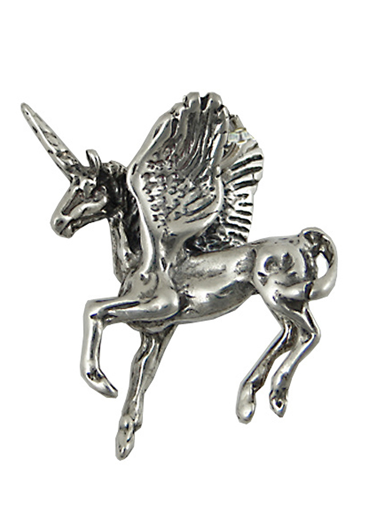 Sterling Silver Unusual 3D Pegacorn Pegasus Winged Unicorn Charm