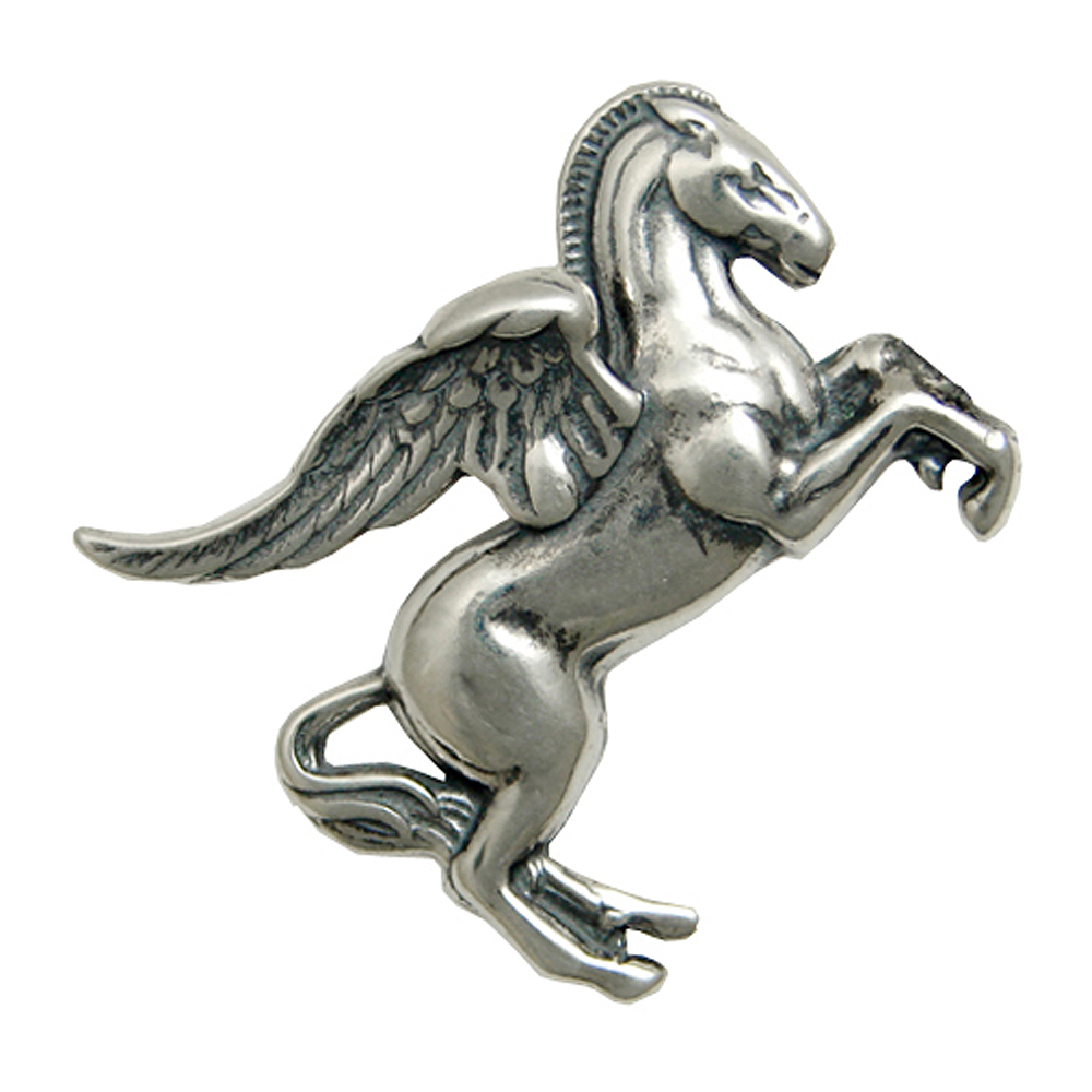 Sterling Silver Greek Winged Horse Pegasus Pendant