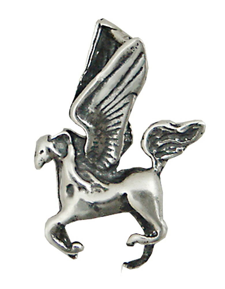 Sterling Silver Flying Winged Horse Pegasus Pendant