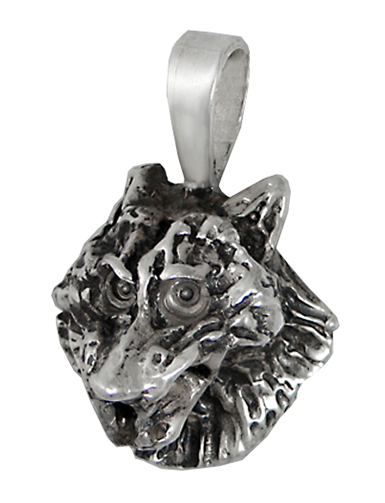 Sterling Silver Forest Wolf Pendant