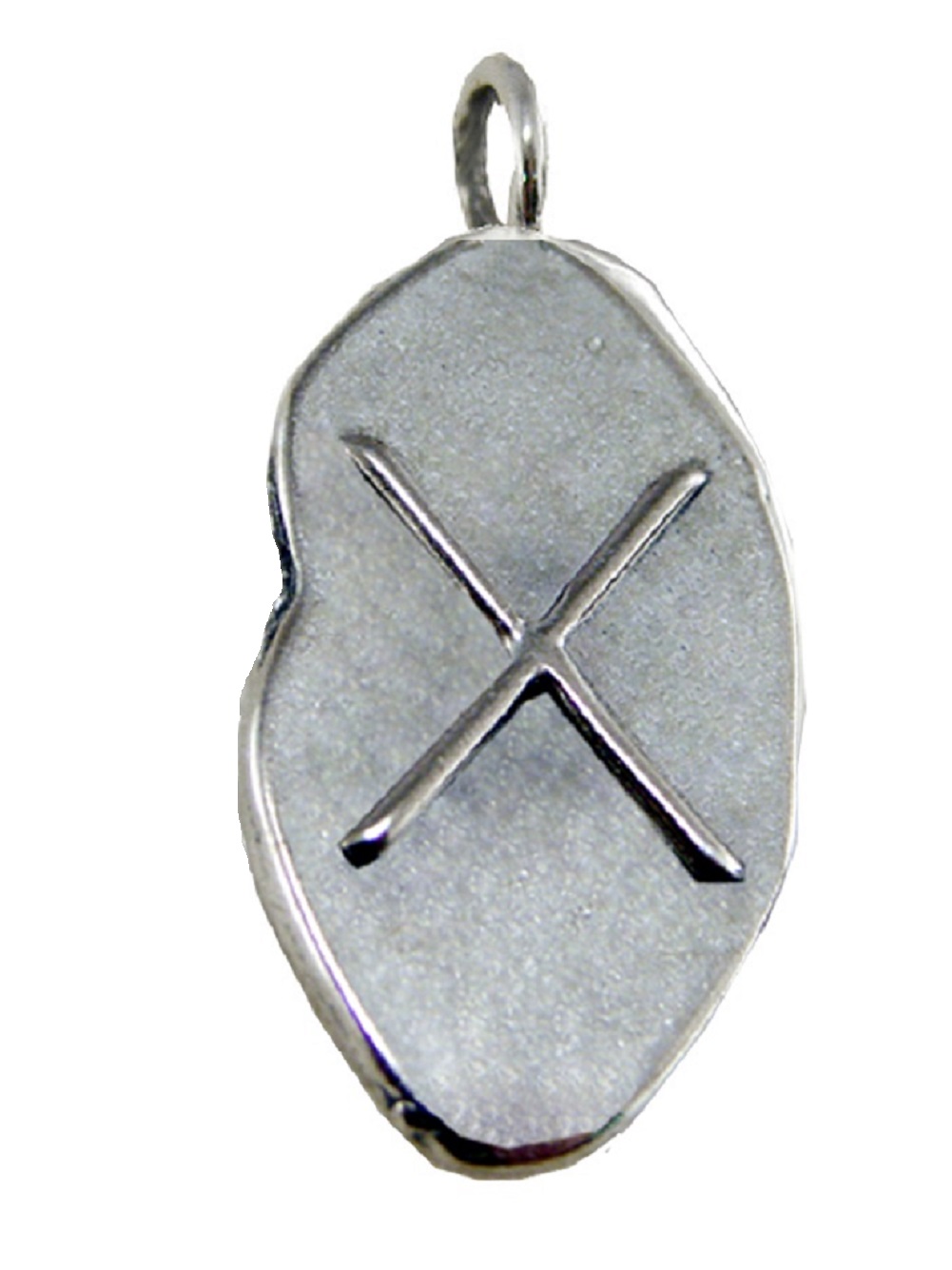Sterling Silver Gebo Gyfu Gar Rune Pendant Symbol For Partnership