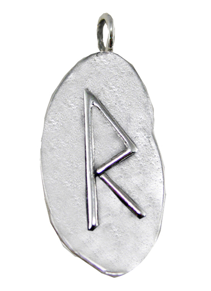 Sterling Silver Rad Reio Raido Rune Pendant Symbol For Travelers
