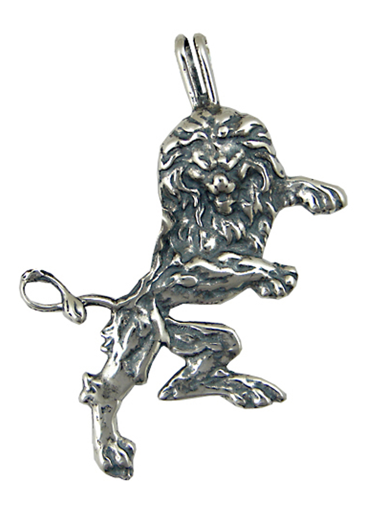 Sterling Silver Royal Rampant Lion Pendant