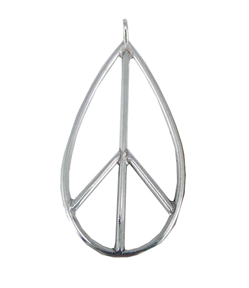 Sterling Silver Very Large Peace Size Pendant