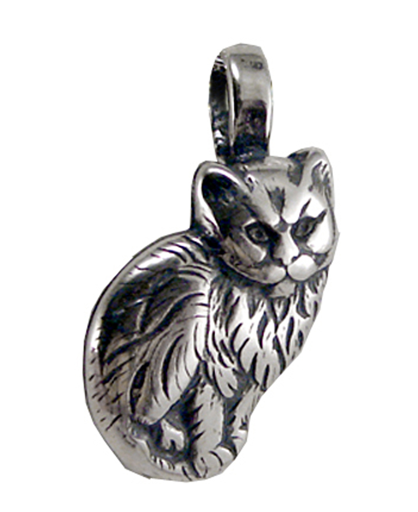 Sterling Silver Little Kitty Cat Pendant
