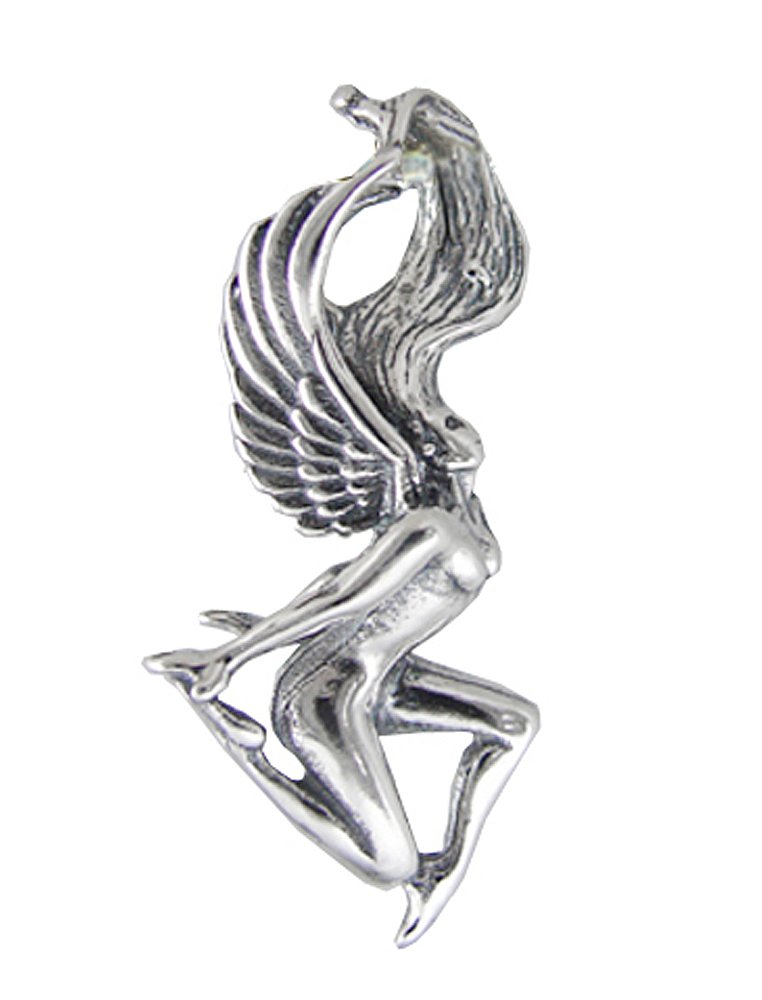 Sterling Silver Dancing Fairy of Spring Pendant