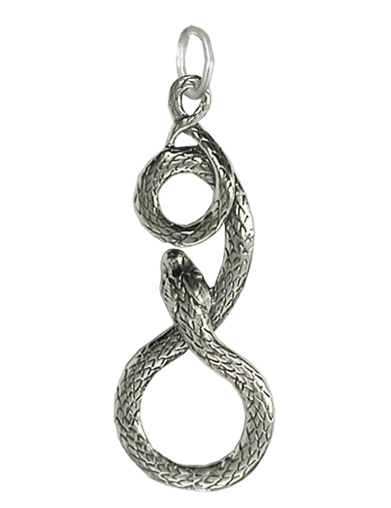 Sterling Silver Coiled Snake Charm