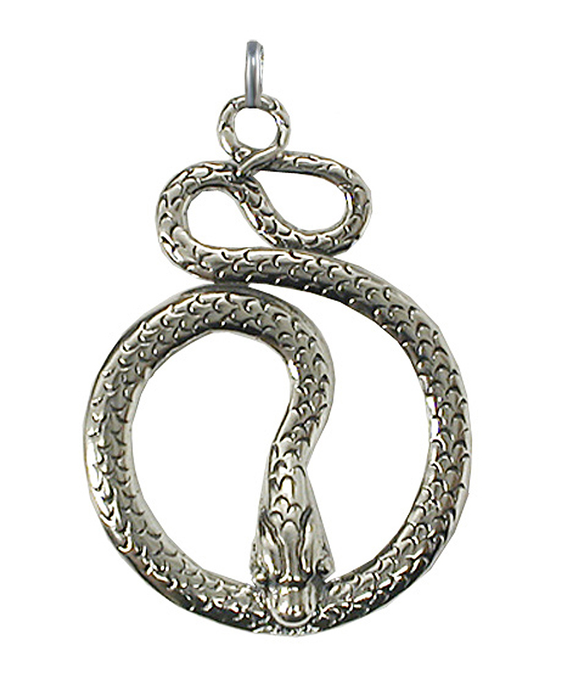 Sterling Silver Large Serpent Pendant