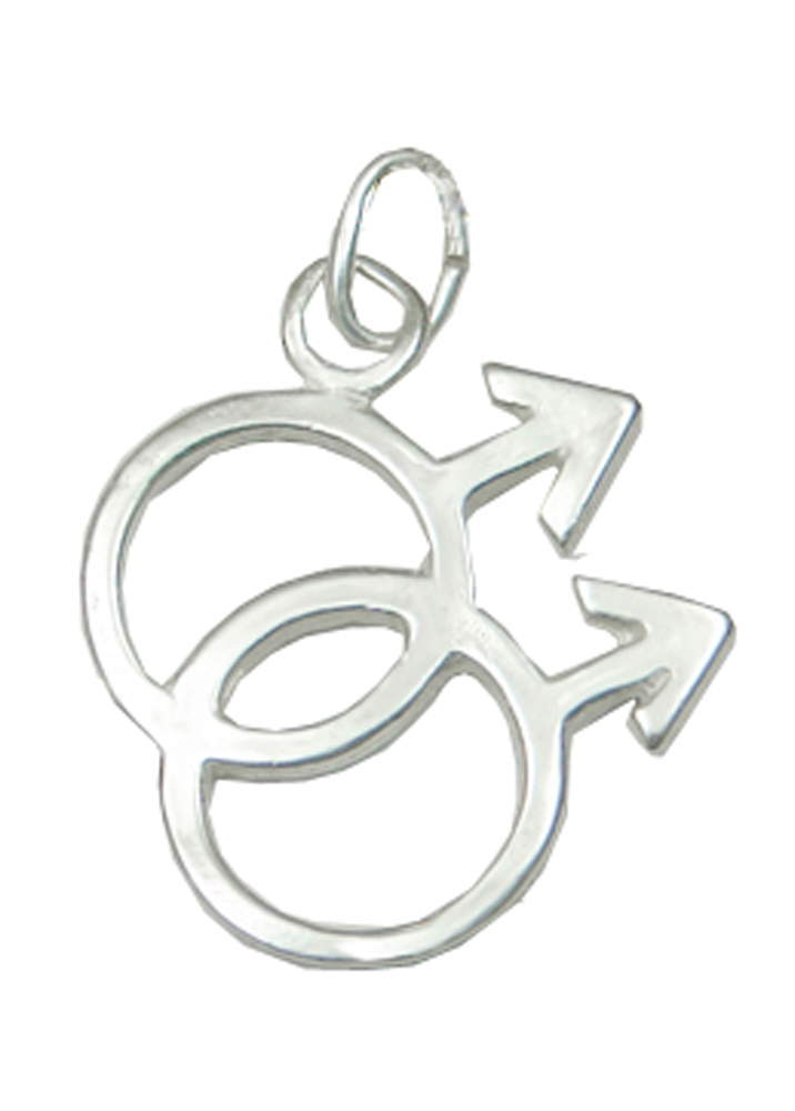 Sterling Silver Male Gay Pride Symbol Charm