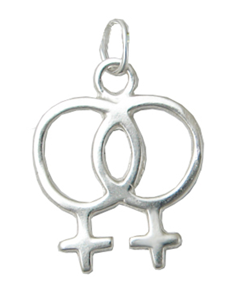 Sterling Silver Female Gay Pride Symbol Charm