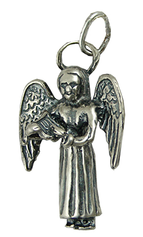 Sterling Silver Harping Angel Charm