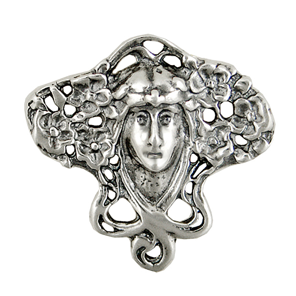 Sterling Silver Woman Maiden of the Summer Day Pendant