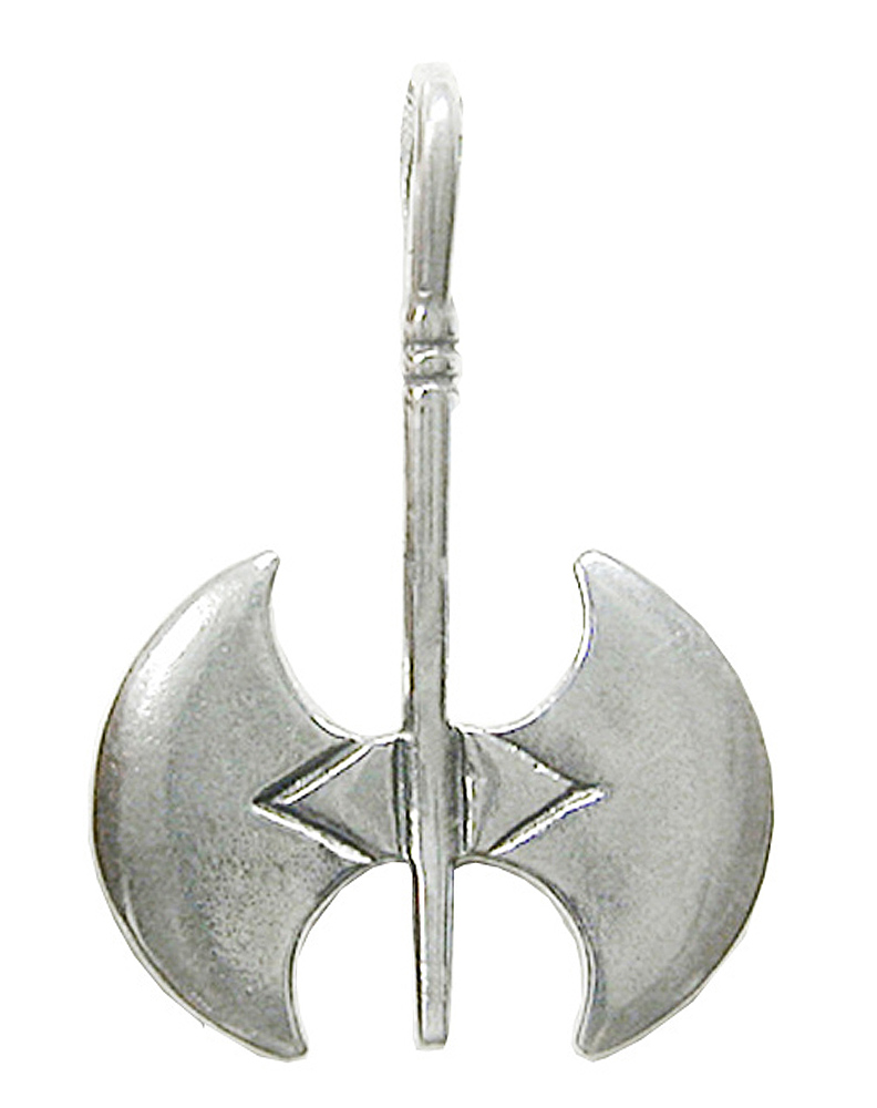 Sterling Silver Warriors Battle Axe Labrys Pendant